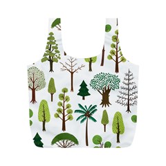 Chrismas Tree Greeen  Full Print Recycle Bag (m) by nateshop