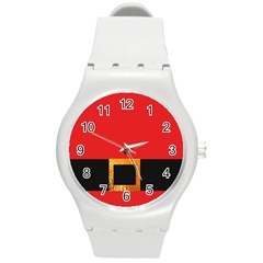 Christmas-acessories,santaclaus Round Plastic Sport Watch (m) by nateshop