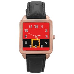 Christmas-acessories,santaclaus Rose Gold Leather Watch  by nateshop