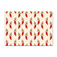 Christmas-background-christmas-stockings Sticker A4 (10 pack)