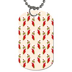 Christmas-background-christmas-stockings Dog Tag (Two Sides)