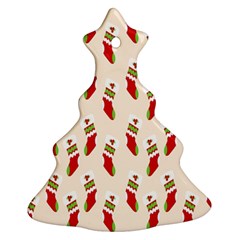 Christmas-background-christmas-stockings Christmas Tree Ornament (Two Sides)