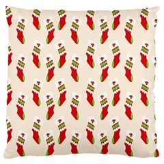 Christmas-background-christmas-stockings Large Cushion Case (Two Sides)