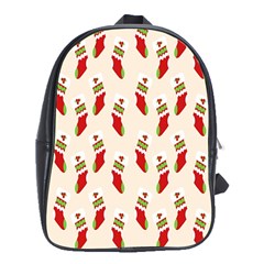 Christmas-background-christmas-stockings School Bag (XL)