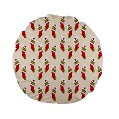 Christmas-background-christmas-stockings Standard 15  Premium Flano Round Cushions