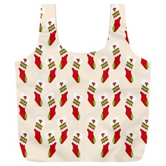 Christmas-background-christmas-stockings Full Print Recycle Bag (XXL)