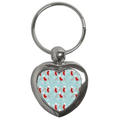 Christmas-pattern -christmas-stockings Key Chain (heart) by nateshop