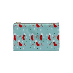 Christmas-pattern -christmas-stockings Cosmetic Bag (small) by nateshop