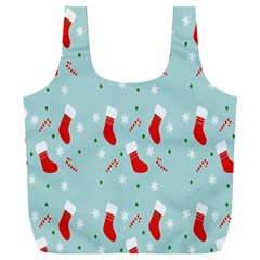 Christmas-pattern -christmas-stockings Full Print Recycle Bag (xxxl) by nateshop