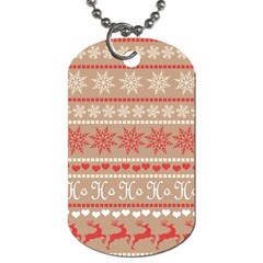 Christmas-pattern-background Dog Tag (one Side) by nateshop