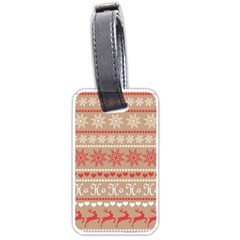 Christmas-pattern-background Luggage Tag (one Side) by nateshop