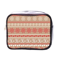 Christmas-pattern-background Mini Toiletries Bag (one Side)