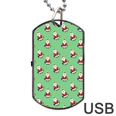 Christmas-santaclaus Dog Tag Usb Flash (one Side) by nateshop