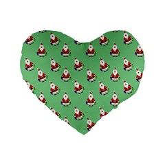 Christmas-santaclaus Standard 16  Premium Heart Shape Cushions by nateshop