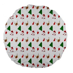 Christmas-santaclaus Large 18  Premium Flano Round Cushions by nateshop