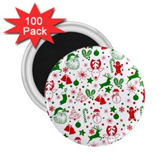 Christmas-seamless-green  2 25  Magnets (100 Pack)  by nateshop