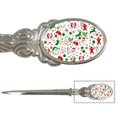 Christmas-seamless-green  Letter Opener by nateshop