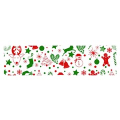 Christmas-seamless-green  Oblong Satin Scarf (16  X 60 ) by nateshop