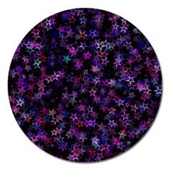 Christmasstars-001 Magnet 5  (round) by nateshop