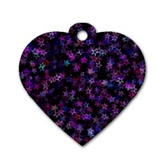 Christmasstars-001 Dog Tag Heart (one Side) by nateshop