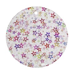 Christmasstars-004 Round Ornament (two Sides) by nateshop