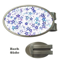 Christmasstars-005 Money Clips (oval)  by nateshop