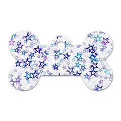 Christmasstars-005 Dog Tag Bone (one Side) by nateshop