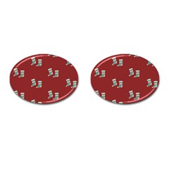 Christmas-stockings Cufflinks (oval) by nateshop