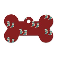 Christmas-stockings Dog Tag Bone (one Side) by nateshop