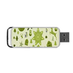 Christmas-stocking-star-bel Portable Usb Flash (one Side) by nateshop