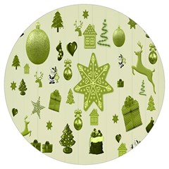 Christmas-stocking-star-bel Round Trivet by nateshop