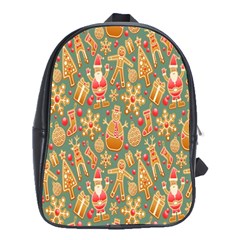 Pattern-santa School Bag (xl) by nateshop