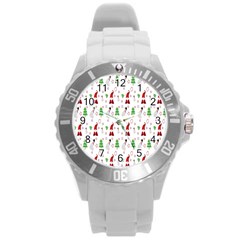 Santa-claus Round Plastic Sport Watch (l) by nateshop