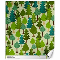 Seamless-forest-pattern-cartoon-tree Canvas 20  X 24  by nateshop