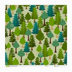 Seamless-forest-pattern-cartoon-tree Medium Glasses Cloth (2 Sides)