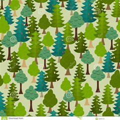 Seamless-forest-pattern-cartoon-tree Play Mat (square) by nateshop