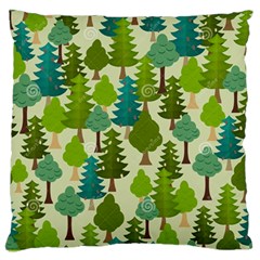 Seamless-forest-pattern-cartoon-tree Standard Flano Cushion Case (two Sides) by nateshop