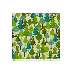 Seamless-forest-pattern-cartoon-tree Satin Bandana Scarf 22  X 22  by nateshop