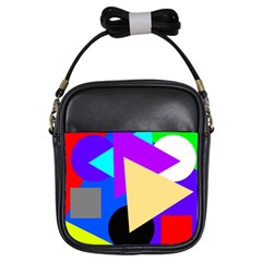 Shape Colorful Creativity Abstract Pattern Girls Sling Bag by Ravend