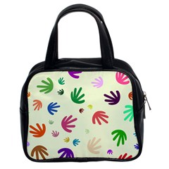 Doodle Squiggles Colorful Pattern Classic Handbag (two Sides) by Ravend