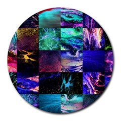 Patchwork Decorative Decor Tile Round Mousepad