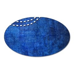 Background-jeans  Oval Magnet by nateshop