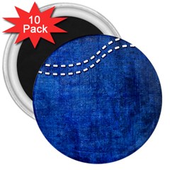 Background-jeans  3  Magnets (10 Pack)  by nateshop