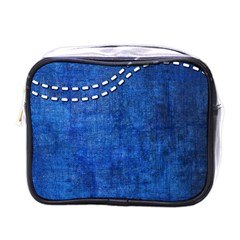 Background-jeans  Mini Toiletries Bag (one Side)