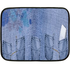 Background-jeans Double Sided Fleece Blanket (mini)  by nateshop