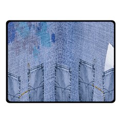 Background-jeans Fleece Blanket (small)