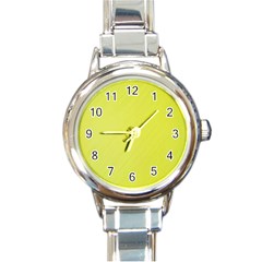 Background-texture-yellow Round Italian Charm Watch by nateshop