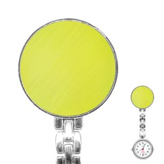 Background-texture-yellow Stainless Steel Nurses Watch by nateshop