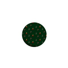 Christmas Background Green Pattern 1  Mini Magnets