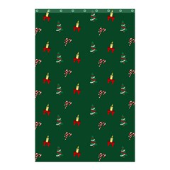 Christmas Background Green Pattern Shower Curtain 48  X 72  (small)  by Ravend